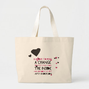 Girly Quotes Large Tote Bag