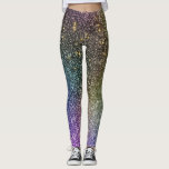 Girly Rainbow Gold Glitter Ombre Galaxy Socks Leggings<br><div class="desc">Girly Rainbow Gold Glitter Ombre Galaxy</div>