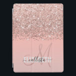 Girly Rose Gold Confetti Pink Gradient Monogram iPad Pro Cover<br><div class="desc">This elegant and chic design is perfect for the stylish and trendy fashionista. It depicts a faux printed sparkly rose gold glitter confetti poured on top of a girly blush pink and bubblegum pink colour gradient ombre. It's a modern, glamourous, pretty, and trendy luxe design. Just customise this design with...</div>