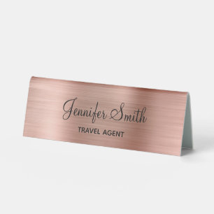 Girly Rose Gold Foil Look