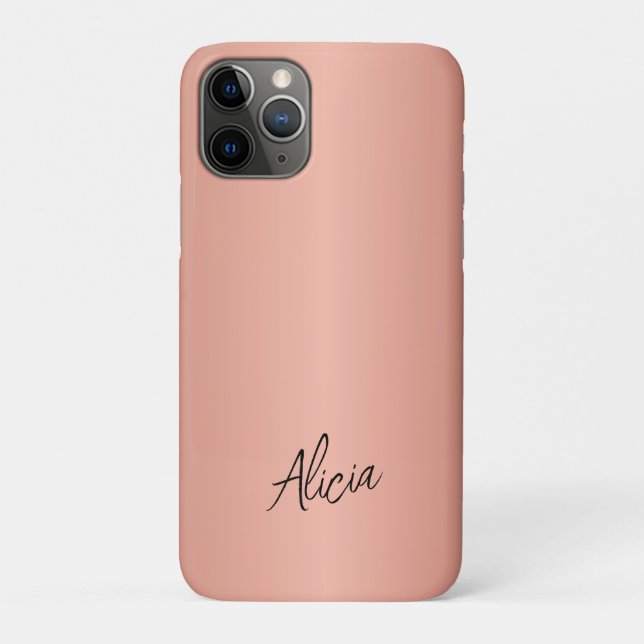Girly rose gold name signature personalised Case-Mate iPhone case (Back)