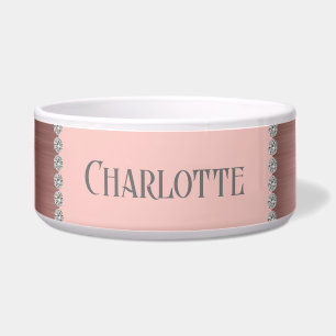 Girly Rose Gold Personalised Dog Cat Pet