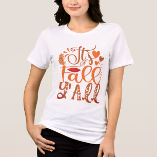 Girly Rustic Fall Thanksgiving Love Heart Tri-Blend Shirt