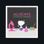Girly Science Party Napkin<br><div class="desc">Do you know a girl who loves science? A science themed party is perfect for the little scientist in your life! Make it an awesome children's birthday party with the Girly Science Party Napkins designed by Enchantfancy Design Company. These paper napkins feature a science lab setting complete with things your...</div>