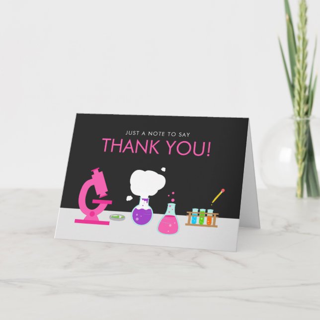 Girly Science Thank You Card (Front)