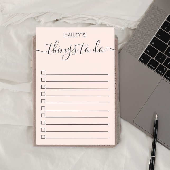 Girly Script To Do List | Blush Pink Post-it Notes (Creator Uploaded)