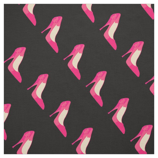 Girly shoes black fabric (Swatch)