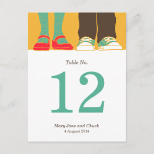Girly Shoes & Sneakers Illustrated Wedding Yellow Postcard
