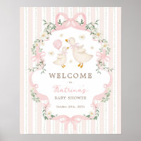 Girly Silly Goose Coquette Bow Baby Shower Welcome