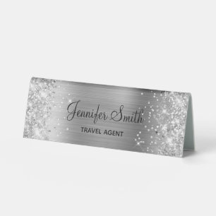 Girly Silver Glitter and Foil