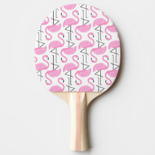 Girly Simple Modern Pink Flamingo Pattern Ping Pong Paddle