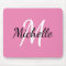 Girly Simple Pink Monogram Initial + Name