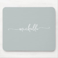 Girly Simple Sage Green Custom Monogram Name