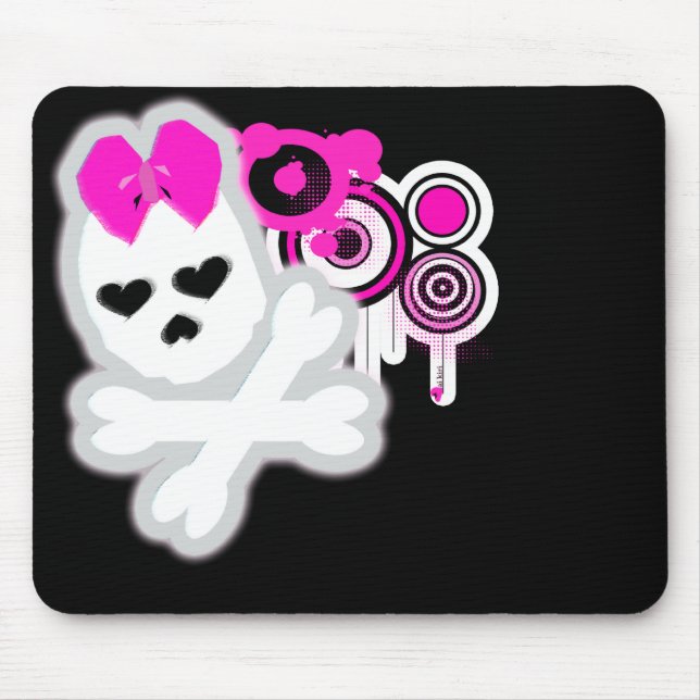 Girly SKull Mousepad (Front)