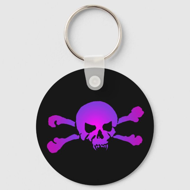 Girly Skull of the Undead Key Ring (Front)