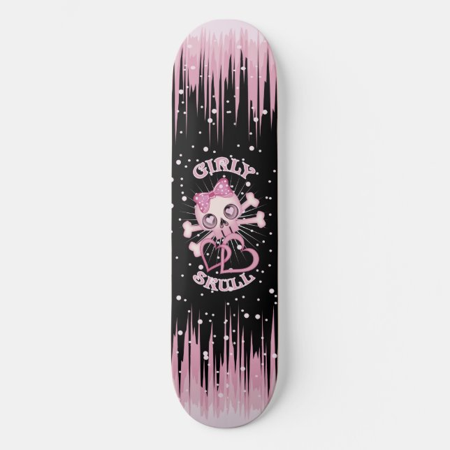 Girly Skull Skateboard (Front)