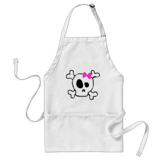 Girly skull standard apron