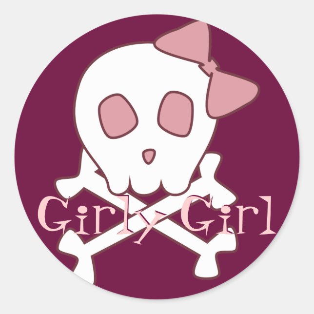 Girly Skull Stickers (Front)