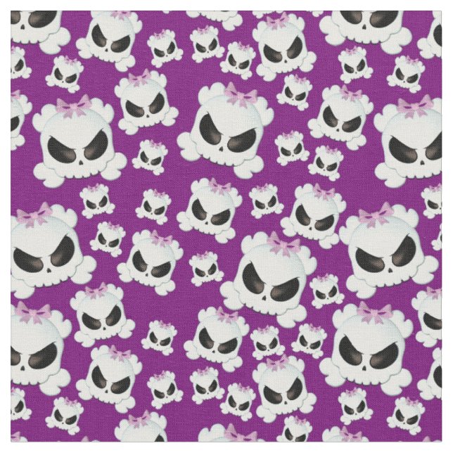 Girly Skullz Fabric (Close Up)