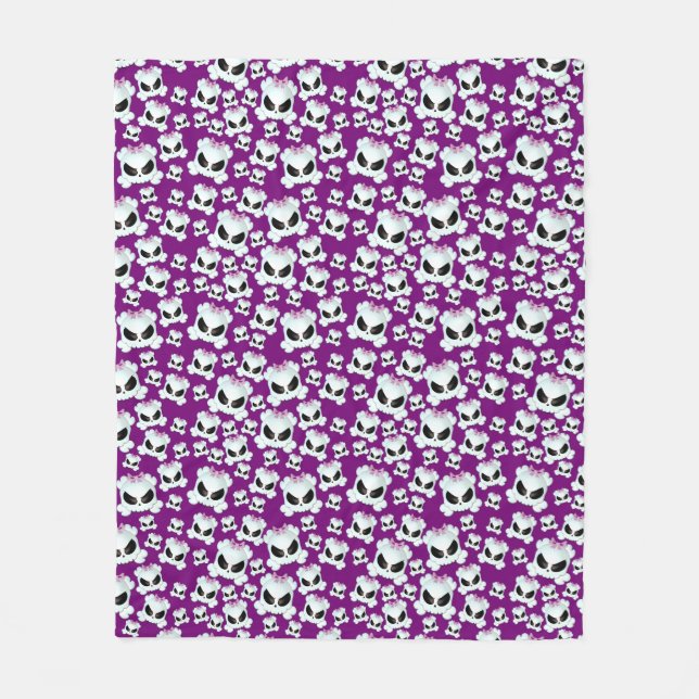 Girly Skullz Fleece Blanket (Front)