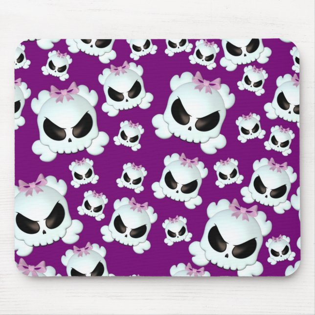 Girly Skullz Mouse Mat (Front)