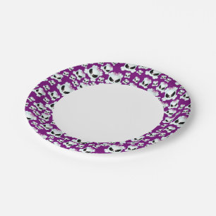 Girly Skullz Paper Plate