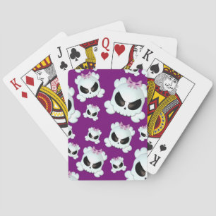 Girly Skullz Playing Cards