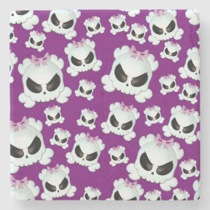 Girly Skullz Stone Coaster