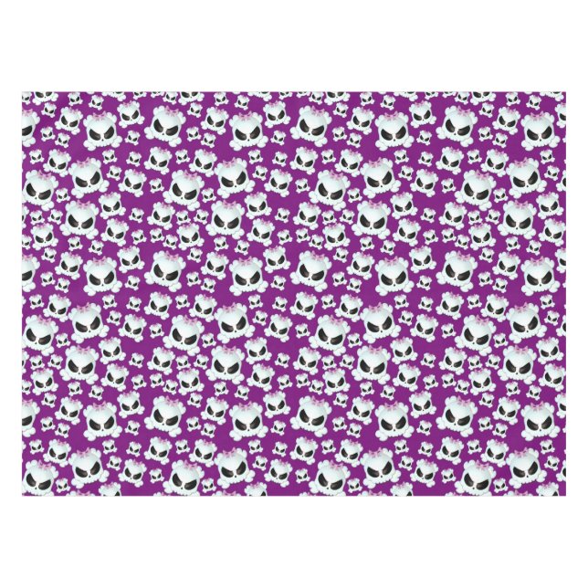 Girly Skullz Tablecloth (Front (Horizontal))