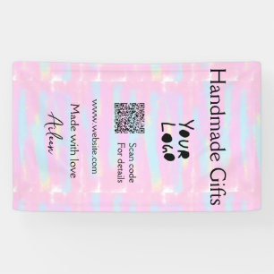 Girly small business handmade gifts made love QR Banner