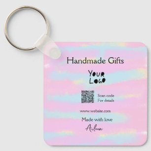 Girly small business handmade gifts made love QR Key Ring