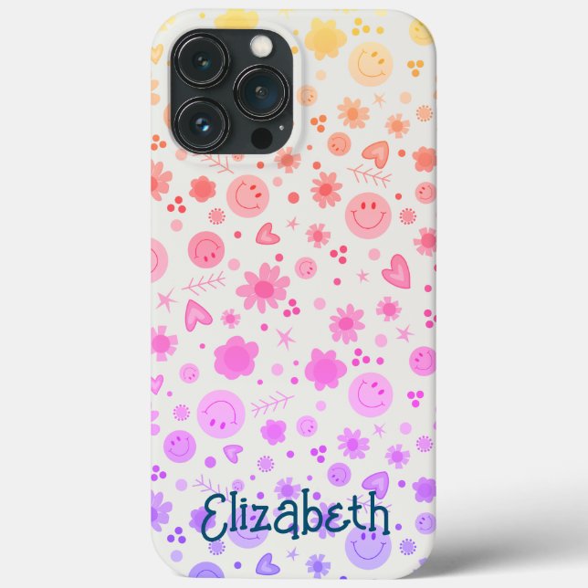 Girly Smiles Colourful Pattern Name Inspirivity  Case-Mate iPhone Case (Back)
