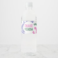Girly Snake Water Bottle Labels