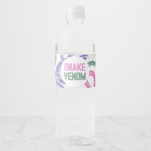 Girly Snake Water Bottle Labels