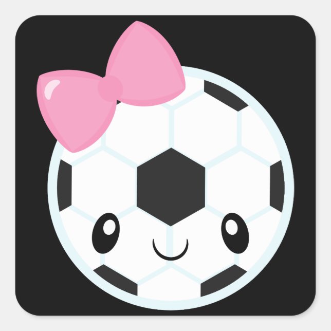 Girly Soccer Ball Emoji Stickers (Front)