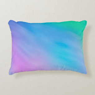 Girly Soft Rainbow Coloured Sky Decorative Cushion