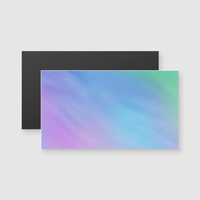 Girly Soft Rainbow Sky Magentic Business Cards (Front/Back)