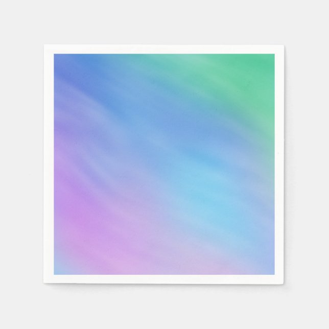 Girly Soft Rainbow Sky Napkin (Front)