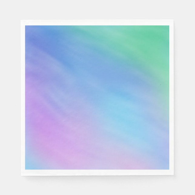 Girly Soft Rainbow Sky Napkin (Front)