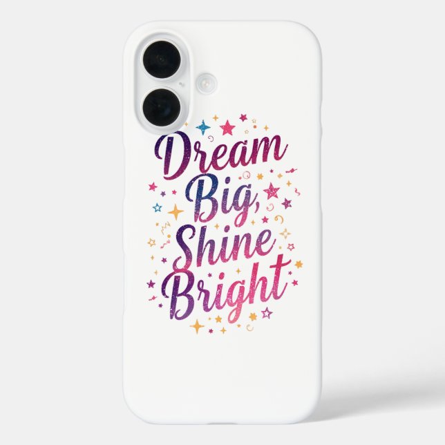 Girly Sparkle and Stars Motivation Case-Mate iPhone Case (Back)