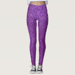 Girly Sparkly Royal Purple Glitter Leggings<br><div class="desc">This girly and chic design is perfect for the girly girl. It depicts faux printed sparkly royal purple glitter. It's pretty, modern, trendy, and unique. ***IMPORTANT DESIGN NOTE: For any custom design request such as matching product requests, colour changes, placement changes, or any other change request, please click on the...</div>
