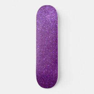 Girly Sparkly Royal Purple Glitter Skateboard