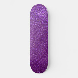 Girly Sparkly Royal Purple Glitter Skateboard