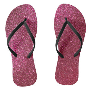 Girly Sparkly Wine Burgundy Red Glitter Flip Flops
