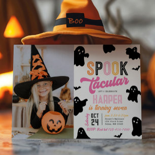 Girly Spooktacular Halloween Birthday Invitation