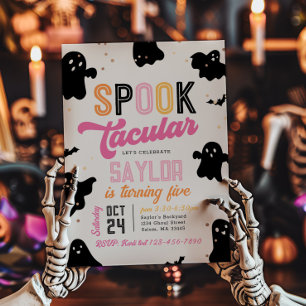 Girly Spooktacular Halloween Birthday Invitation