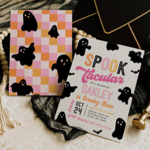 Girly Spooktacular Halloween Birthday Invitation
