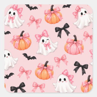 Girly spooky Halloween aesthetic Square Sticker
