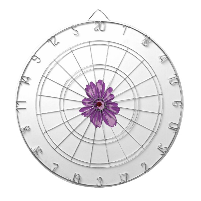 Girly Style, Light Eggplant, Bleached Cedar Dartboard (Front)