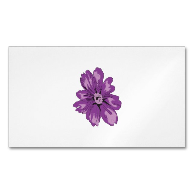 Girly Style, Light Eggplant, Bleached Cedar Magnetic Business Card (Front)